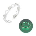 thumbnail image 1 of Joyería de plata fluorescente Anillo Anillo para Mujeres Corazón Anillo Abierto Anillos Ajustable Anillos de Corazón, 1 of 3