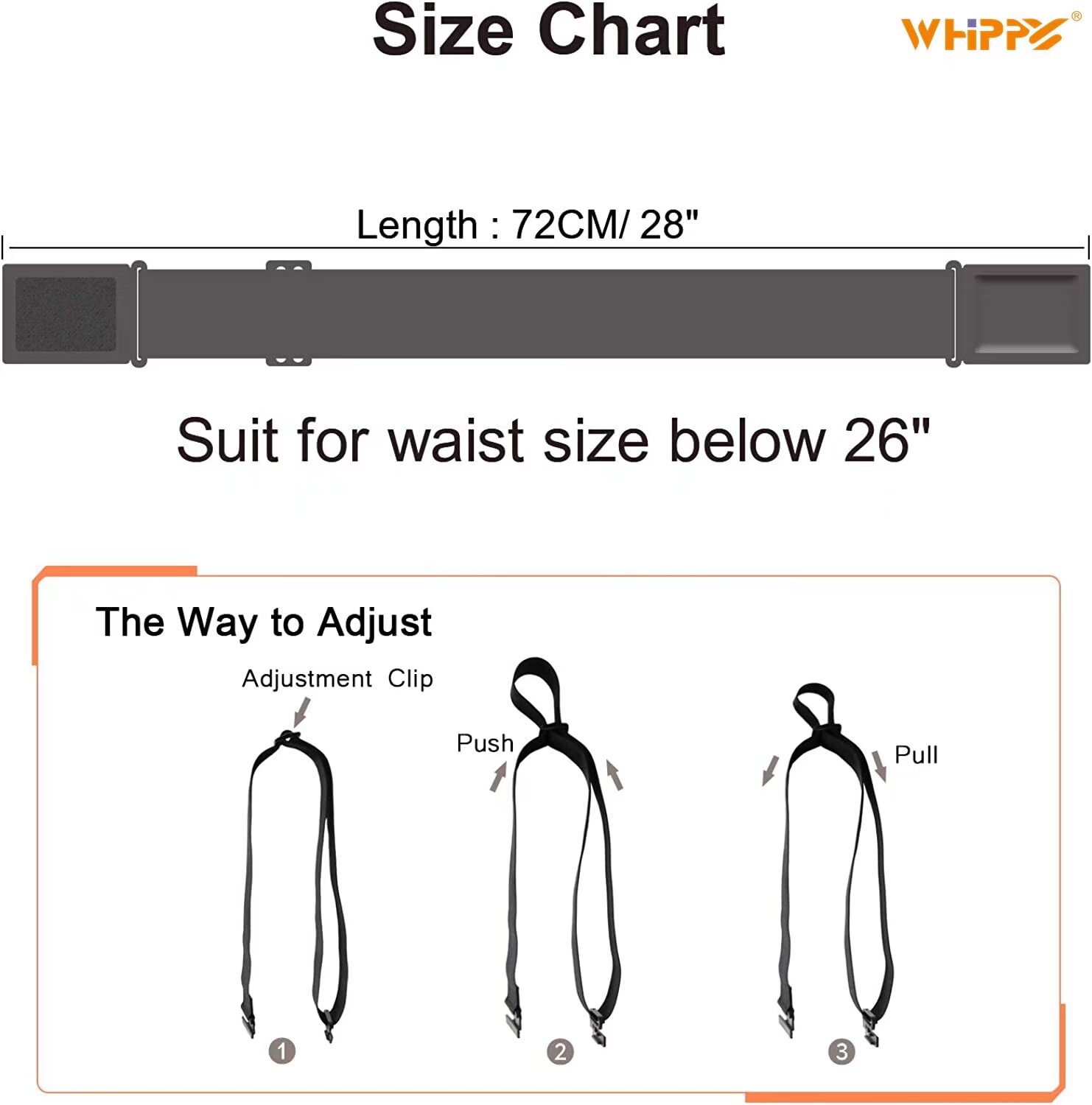 Whippy Kids Adjustable Elastic Belt with Magnetic Buckle photo 8
