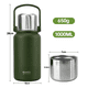 thumbnail image 2 of Termo De Acero Inox Botella De Agua Térmica Portátil 1000ml Xtellar verde, 2 of 3