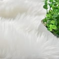 thumbnail image 4 of GoXteam Faux Fur Rug, White Small Rug for Bedroom, 24 x 24 Round Shaggy Furry Rug for Kids Room, Shag Fluffy Rug for Nursery Room, Soft Fuzzy Plush Carpet, 4 of 7