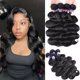 thumbnail image 1 of Paquetes de cabello humano 12A 24 24 26 26 pulgadas Paquetes de ondas corporales Extensiones de cabello humano 400 g Onda corporal virgen brasileña sin procesar 4 piezas Ofertas Extensiones onduladas, 1 of 5