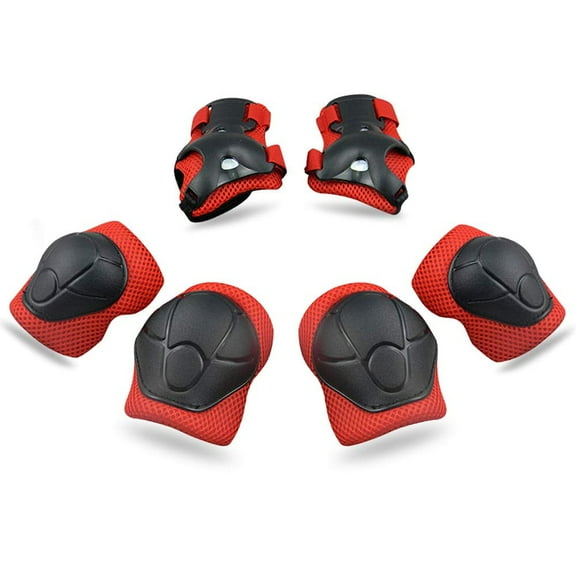 QiShi Kids Protective Gear Set Knee Pads for Kids 2-8 Years Toddler Knee and Elbow Pads with Wrist Guards 3 in 1 for Skating Cycling Bike Rollerblading Scooter