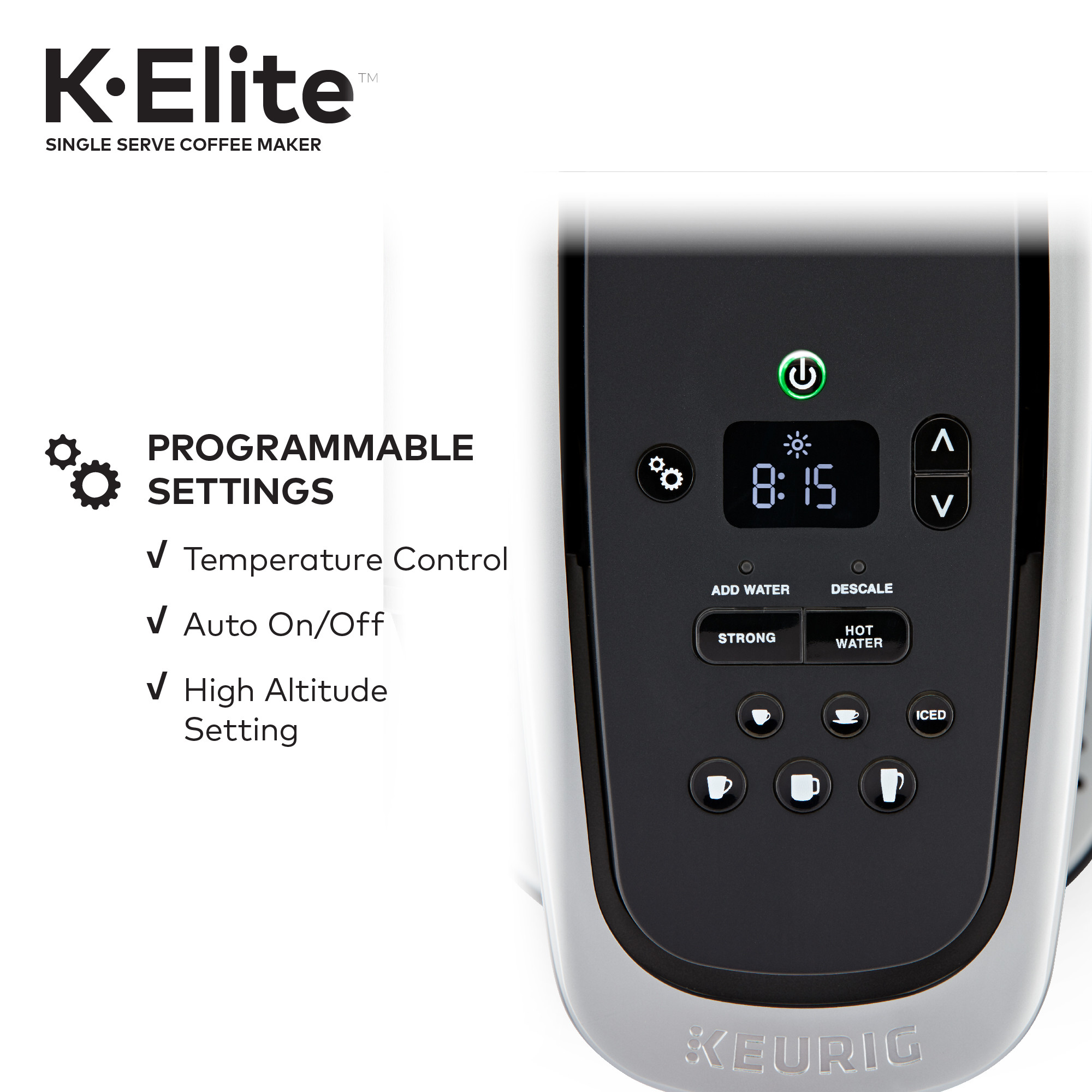 Keurig K-Elite Single-Serve K-Cup Pod Coffee Maker, Brushed Slate - image 6 of 16