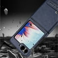 thumbnail image 6 of PU Leather Case for Samsung Galaxy Z Flip 6 Case, Vintage Drop Protective Slim with Kickstand Shockproof Phone Cases, Built-in Invisible Kickstand Cover Compatible with Galaxy Z Flip 6, Black, 6 of 10