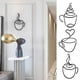 thumbnail image 1 of Decoración de pared de café - Cartelera de cafetería de hierro forjado con ganchos para llaves y fotos, decoración resistente al óxido para salón, cocina o comedor, 1 of 2