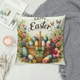 thumbnail image 2 of COMIO Easter Pillow Covers Happy Easter Decor Throw Pillow Covers Easter Bunnies Chicks Eggs Cushion Cases Decoration for Holiday Farmhouse Wedding Home Sofa Couch, 2 of 5