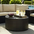 thumbnail image 3 of CATALINA OUTDOOR WICKER ROUND GLASS TOP COFFEE TABLE, 3 of 3