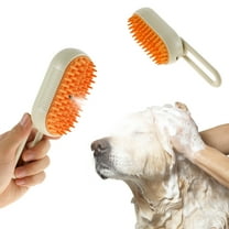 Steamy Cat Brush,Cat Steam Brush for Massage Removing Tangled Loose Hair,Cleaning Steam Cat Grooming Comb Brush,Handle Spray Cat Brush for Shedding with Water Tank,Orange