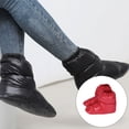 thumbnail image 4 of Qarigey 2 piezas de botines, calcetines, zapatillas, botas, cubiertas para mantener el calor, equipo de plumón, calzado, mulas, resistentes al Accesorios de calzado Rojo L, 4 of 6