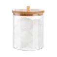 thumbnail image 1 of Cotton Swab Storage Box Round Clear Container for Cotton Pads Makeup Sponges, 1 of 6
