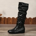 thumbnail image 5 of POROPL Winter Boots for Women Mid-Calf Fashion Casual Knee-High Flat Heel Boots, 5 of 9
