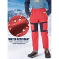 thumbnail image 4 of Asfixiado Kids Boys Waterproof Snow Pants Youth Fleece Lind Hiking Softshell Warm Skiing Pants for Girls Insulated Trousers Red, 4 of 9