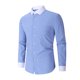 thumbnail image 3 of Blusa y camisa de manga larga con cuello vuelto para hombre, cárdigan a rayas con cuello vuelto, camisa de botones de estilo profesional, blusa de poliéster para hombre, 3 of 3