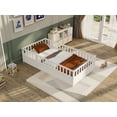 thumbnail image 3 of Twin Size Floor Bed, Integral Construction, Super High Security Barrier, Door, Wood Frame, White, 3 of 9