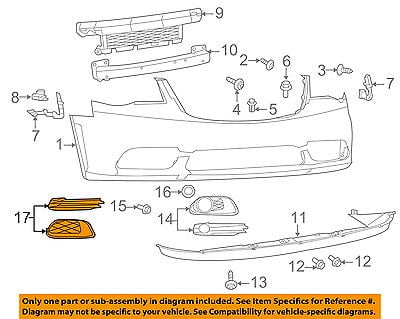 Front Bumper-Foglight Fog Light Bezel Cover Trim Right 5113146AA