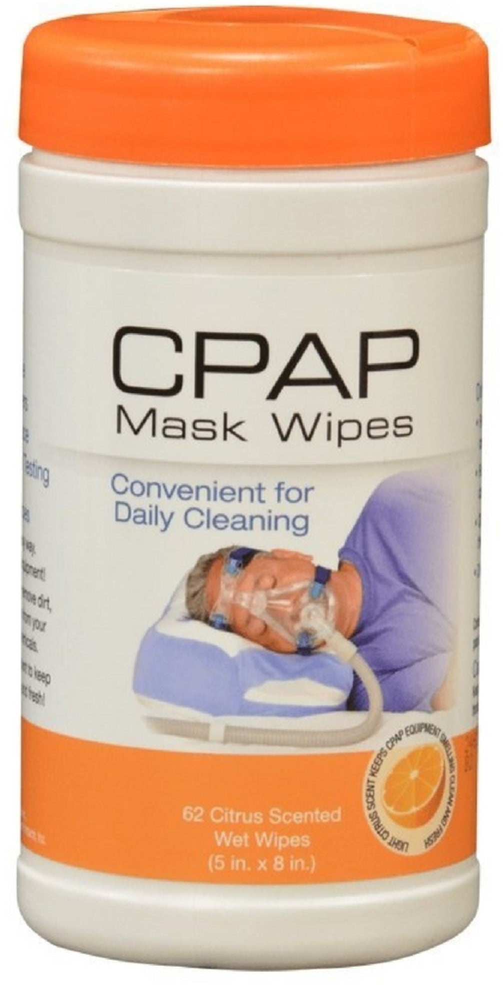 CONTOUR Products CPAP Mask Wipes, Citrus Scent 62 ea
