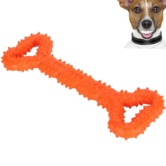 Puppies Teething Chew Toys, Dog Toys Deep Cleaning No Durable Dog Teeth Cleaning Toy Interactive Dog Toys with TPR Material for Dogs for Chewing Orange