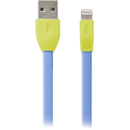 iEssentials - Lightning cable - Lightning male to USB male - 3.3 ft - blue, green - flat