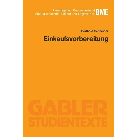 Gabler-Studientexte Einkaufsvorbereitung, (Paperback)