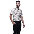 thumbnail image 2 of BESTMAN Short Sleeve Mandarin Collar Shirts For Men Cotton Button Down Shirt, 2 of 5