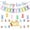 A, variant on Easter Bunny and Carrot Garland Banner Set for Easter Party Decorations with Happy Easter Hanging Swirls and Cutouts for Home Indoor Outdoor Wall Decor