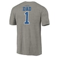 thumbnail image 3 of Men's Gray Golden State Warriors Greatest Dad Tri-Blend T-Shirt, 3 of 3