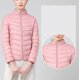 thumbnail image 4 of Parkas de manga larga para mujer, chaqueta de plumón con cuello alto y cremallera, ligera y versátil, con bolsillos, para invierno, de algodón., 4 of 9