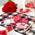 thumbnail image 6 of Valentine''s Day Placemats Set of 6, Happy Valentine''s Day Gnome Table Mats Kitchen Mat for Dining Table, Washable Linen Heart Gnome Dining Place Mat Table Decoration for Holiday Decor, 12 x 18inch, 6 of 6