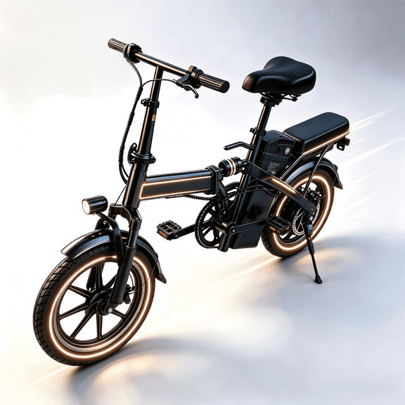 Portable 14" Folding Ebike, 500W 20mph, 30-Mile Removable Battery, UL 2849, Adult E-Bike