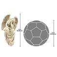 thumbnail image 2 of Design Toscano Resting Grace Angel Sitting Garden Statue, Medium, 15 Inch, Polyresin, Ancient Ivory, 2 of 7