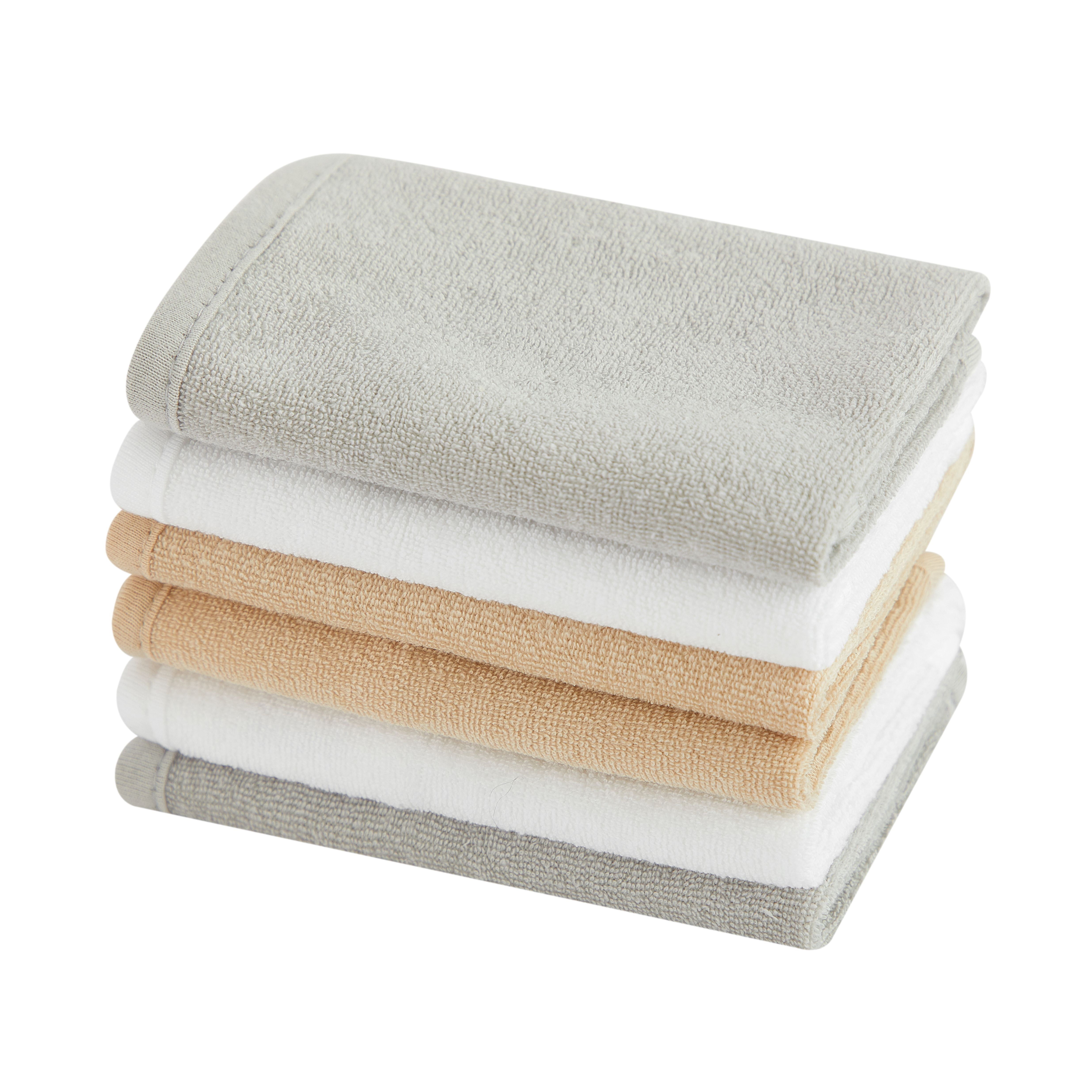 Parent's Choice 9"x9" Solid Washcloths, 6 Pack