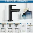 thumbnail image 5 of Grifo de lavabo de baño elegante, manija única para un ajuste preciso del agua, acero inoxidable de alta calidad, materiales sin plomo, certificación CUPC, el aireador evita salpicaduras, fácil de, 5 of 5
