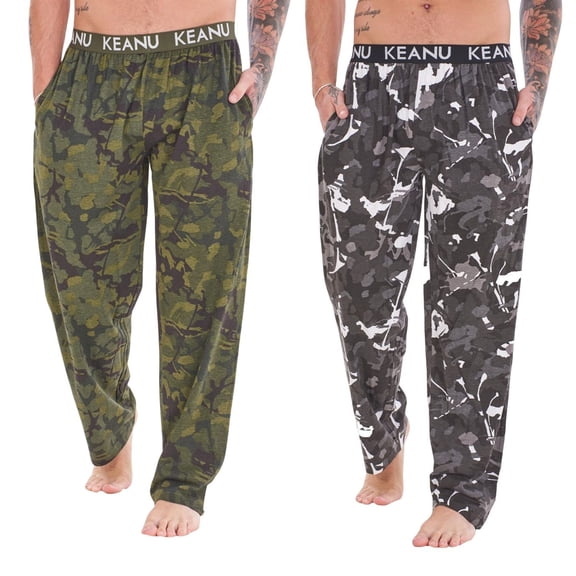 Keanu Mens Camouflage Lounge Pants (Pack of 2)