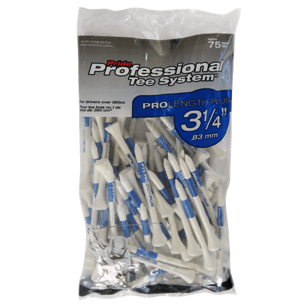 PTS ProLength Plus White Golf Tees, 75 count (The Best Golf Tees)