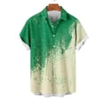 thumbnail image 4 of Styesk T-Shirts pour Homme Mode Décontractée Col Rabattu Imprimé Manches Courtes Chemise Blouse, 4 of 5