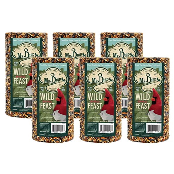 Alimento para aves silvestres Mr. Bird Wild Feast en cilindro, 6 unidades, 794 g