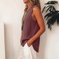 thumbnail image 5 of Favoffer Women's Boho Tops Scoop Neck Racerback Sleeveless Front Button Relax Summer Outing Leisure Outfit Solid Bohemian Vests, 5 of 8