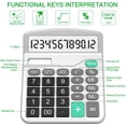 thumbnail image 2 of Calculadora Splaks Paquete 2 Funcional Estándar Doble Alimentación Pantalla 12 Dígitos Negro Plateado, 2 of 3