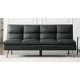 thumbnail image 1 of LUXMOD Relax Lounge Futon Sofa Bed Sleeper Dark Grey Fabric, 1 of 10
