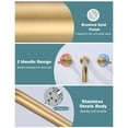 thumbnail image 5 of Wowow Wall Mount Tub Filler Gold Bathtub Faucets with 12 in. Long Spout Reach and Brass Rough in Valve, 5 of 8