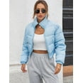 thumbnail image 5 of Women' s Cropped Quilted Puffer Jacket Outerwear Coats, 5 of 9