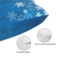 thumbnail image 3 of Honeii Blue Christmas Print Pillow Cases,Plush Throw Pillow Covers,Decorative Pillowcase for Sofa, Couch, Living Room-20"x30", 3 of 6