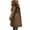 Coffee, variant on Scyoekwg Winter Jacket for Women Winter Zippered Drawstring Hooded Thickened Long Cotton Coat Loose Outwear Long Sleeve Solid Color Casual Outerwear (Beige,L)