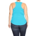 thumbnail image 3 of Women's Plus Size Basic Sleeveless Racer Back Casual Solid Cami Tank Top XL-3XL, 3 of 4