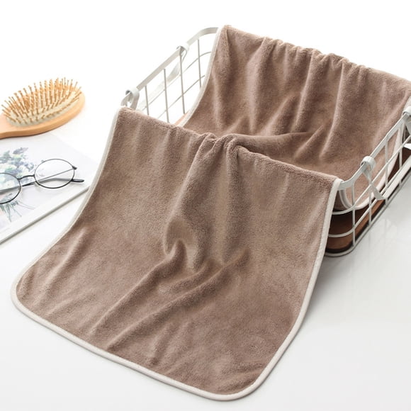 Serviettes Douces - Serviettes de Bain en Polyester Ultra-Absorbantes, Séchage Rapide et Non Pelucheuses, pour le Bain, le Spa,, Brun, JKODE