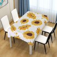 thumbnail image 7 of Sunflower Flowers Rectangle Tablecloth, Dust Proof Anti Wrinkle Wipeable Table Cloth Tabletop for of Dinner Kitchen Wedding Holiday Party 60"x120" Home Decor, 7 of 7