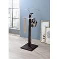 thumbnail image 2 of Walnut & Chrome Wood & Metal Coat & Hat Suit Valet Stand Organizer Rack, 2 of 4