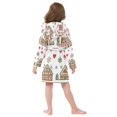 thumbnail image 7 of FORMRS Niños Bathrobe Unisex Hooded Robe Soft Plush Pajamas Sleepwear, Size 7-9T, Brown Nordic Christmas, 7 of 7