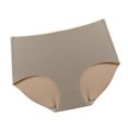 thumbnail image 4 of Bragas Mujer Calzoncillos transpirables de cintura media sin costuras Ropa interior suave, Caqui, XXL Yuarrent AP001340-10, 4 of 7