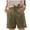 D22/Army Green, variant on XIYON Shorts For Women Casual Solid Color Cargo Shorts Zipper Button Pockets Pleated Vacation Going Out